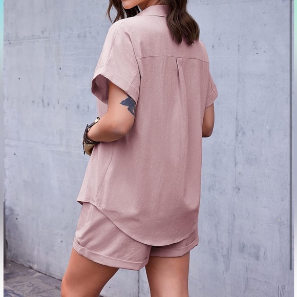 Linen shirt & shorts set - Picture 2 of 2